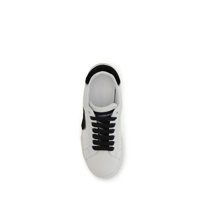 White Calf Leather Bos Taurus Low Top Sneakers