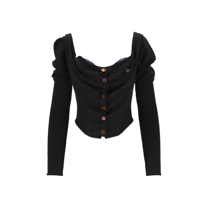Black Silk Cardigan