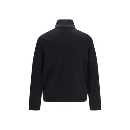 Black Viscose Full-Length Jacket