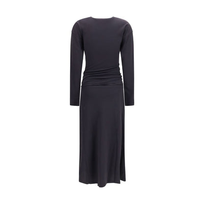 Gray Cotton Casual Dress