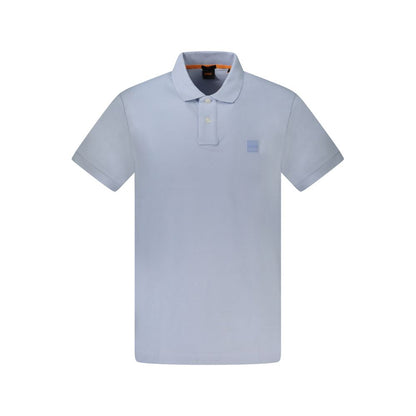 Light Blue Cotton Men's Polo