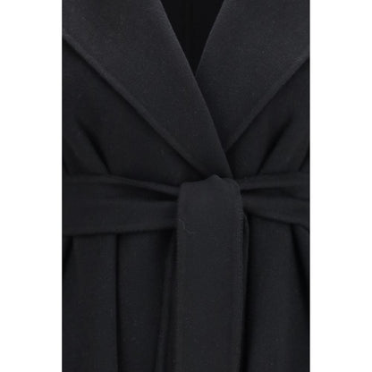 Black Wool Oves Aries Coat