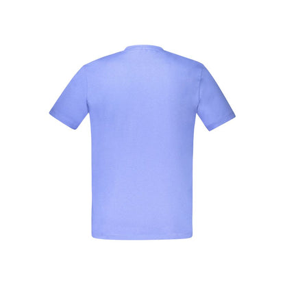 Blue Cotton Men's T-Shirt
