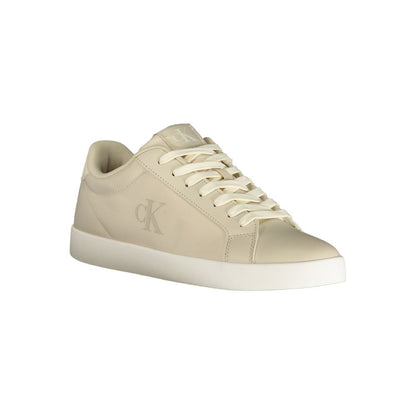 Beige Polyurethane Womens Sneaker