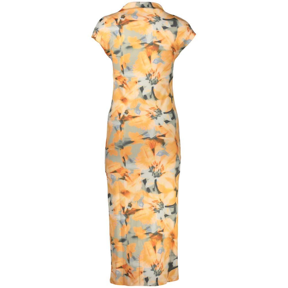 Orange Polyester Women's Dress