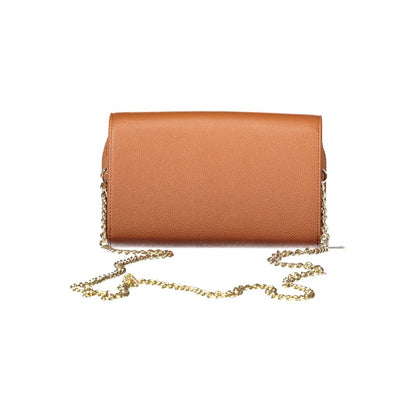Brown Polyurethane Women's Wallet