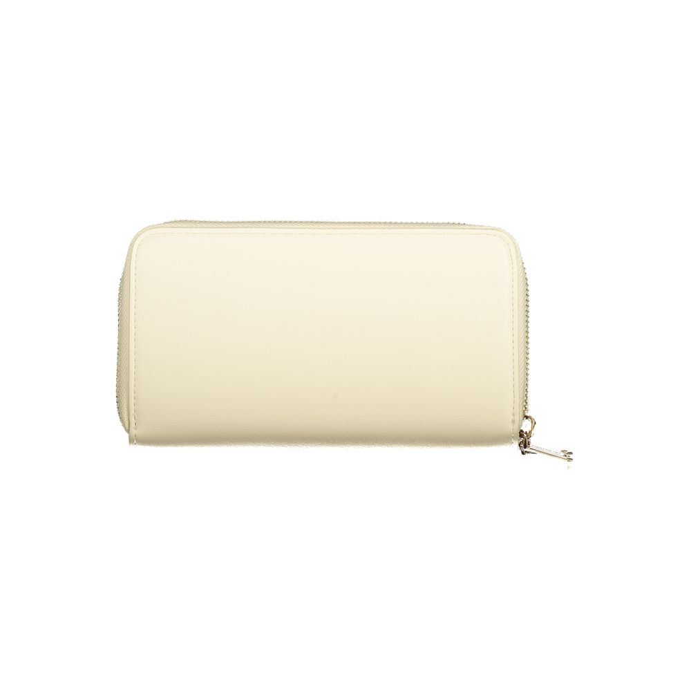 Beige Polyurethane Women's Wallet