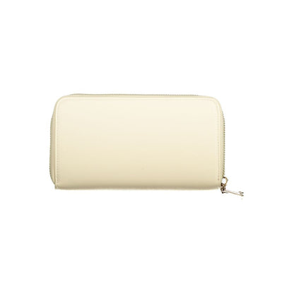 Beige Polyurethane Women's Wallet
