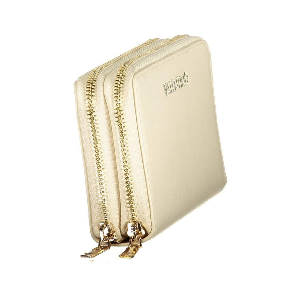 Beige Polyurethane Women's Wallet