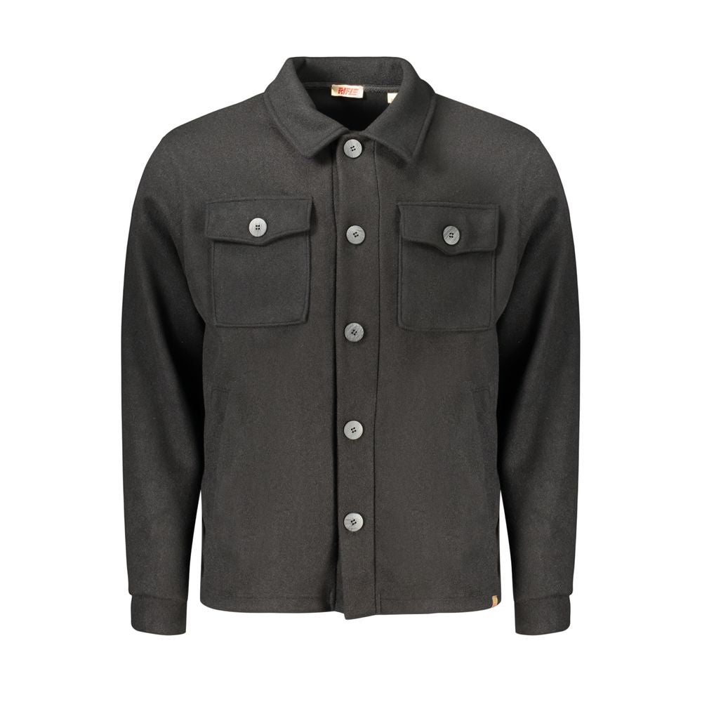 Black Cotton Mens Shirt