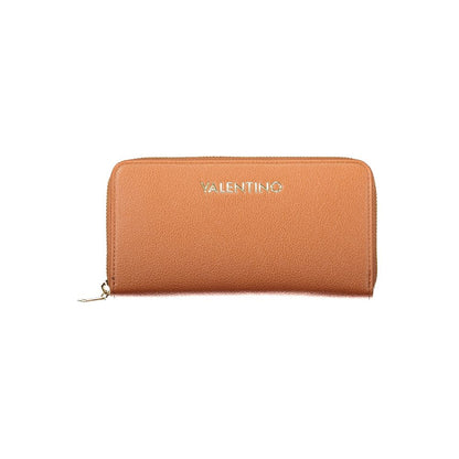 Brown Polyurethane Women's Wallet