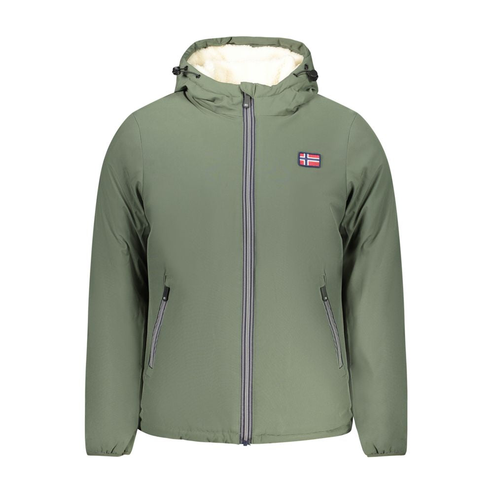Green Polyester Men's Jacket