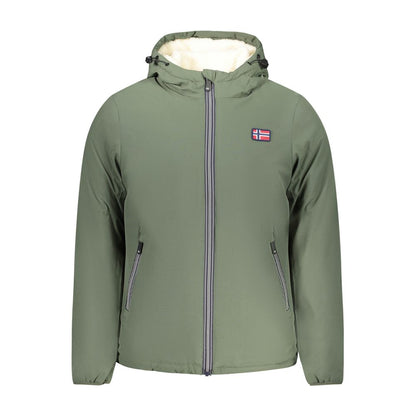 Green Polyester Men's Jacket