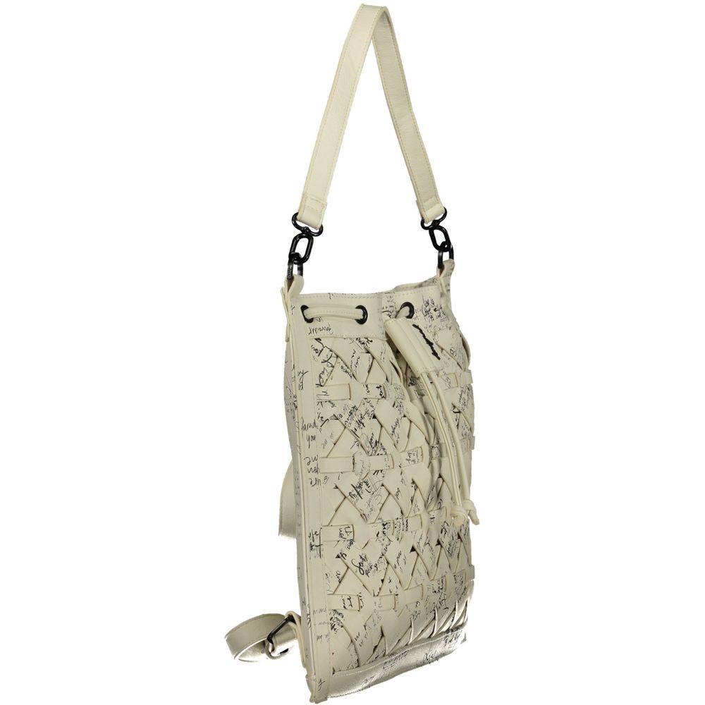 Bianco Polyurethane Women's Backpack