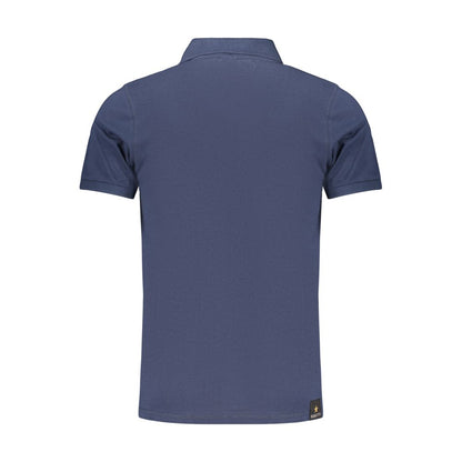 Blue Cotton Men's Polo Shirt