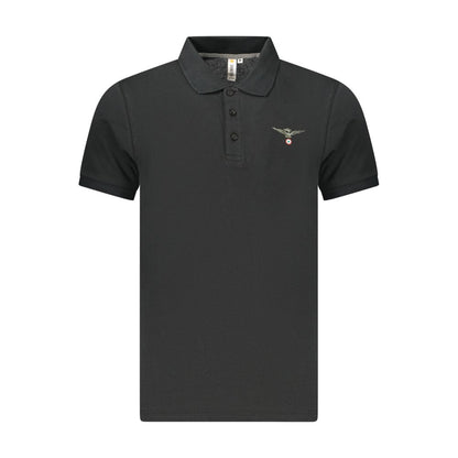 Black Cotton Men's Polo Shirt