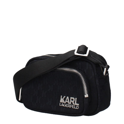 Black Fabric Crossbody Bag