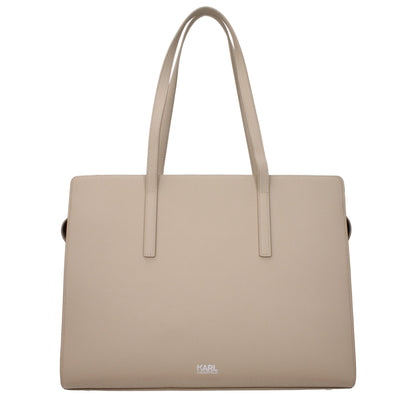 Beige Leather Shoulder Bag