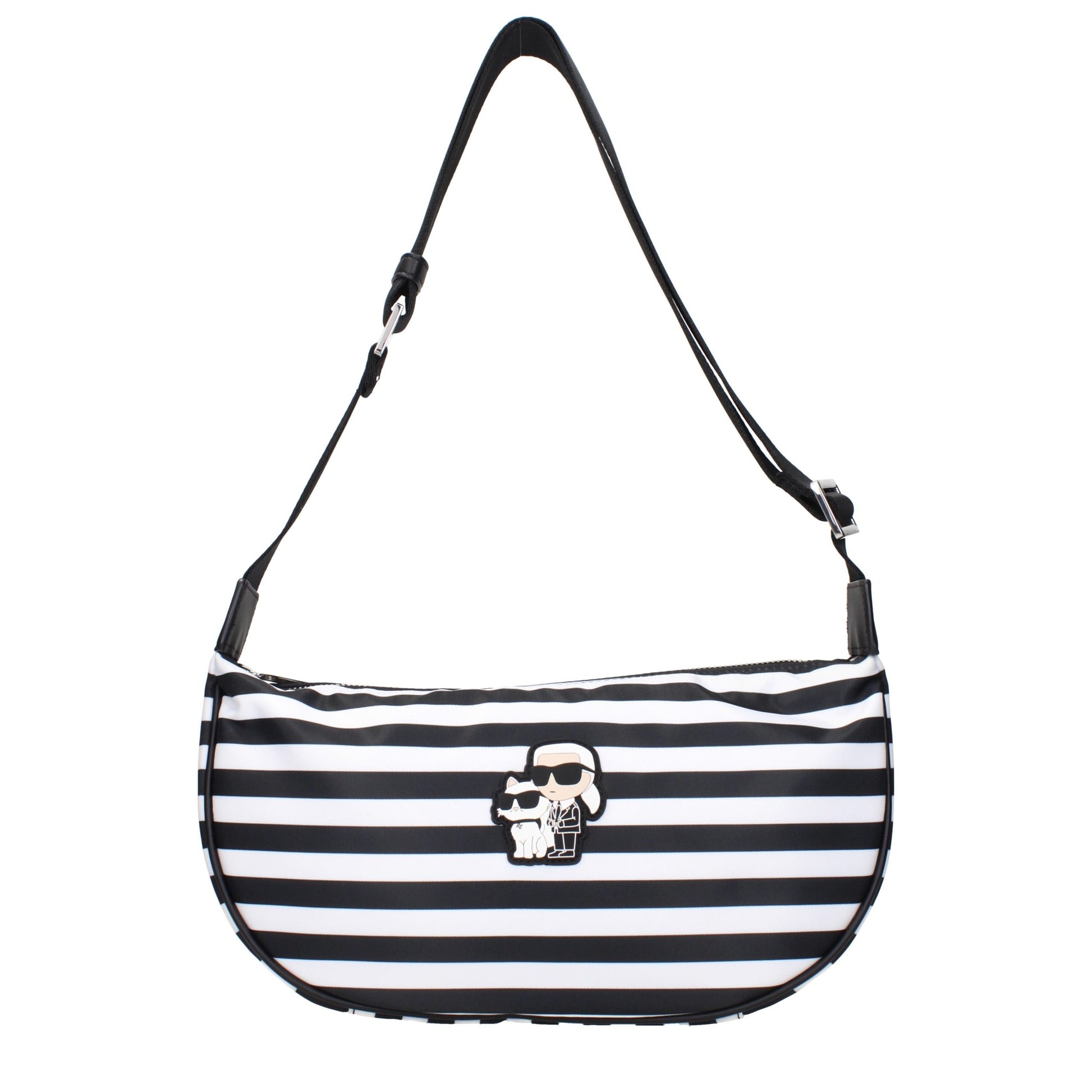 Black Fabric Crossbody Bag