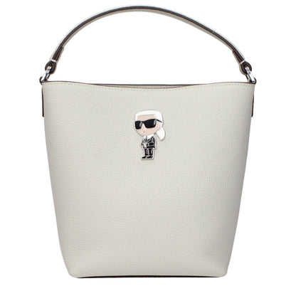 Gray Leather Handbag