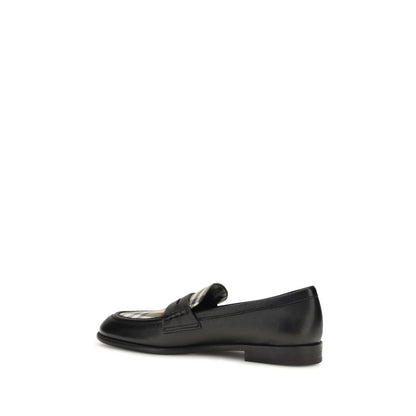 Black Lamb Ovis Aries Slip-On Loafers