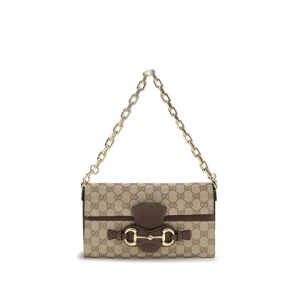 Beige Fabric Shoulder Bag