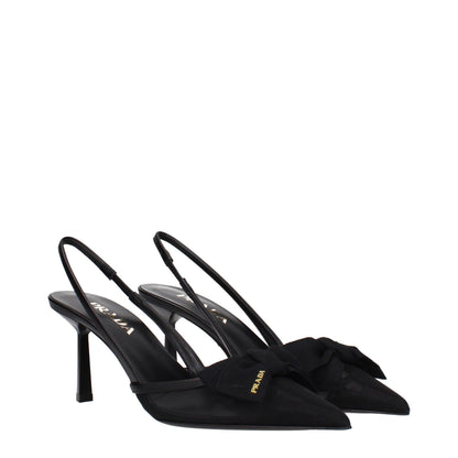 Black Fibres High Heel Pumps
