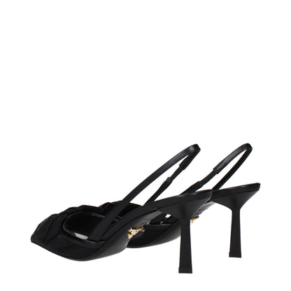 Black Fibres High Heel Pumps
