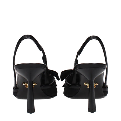 Black Fibres High Heel Pumps