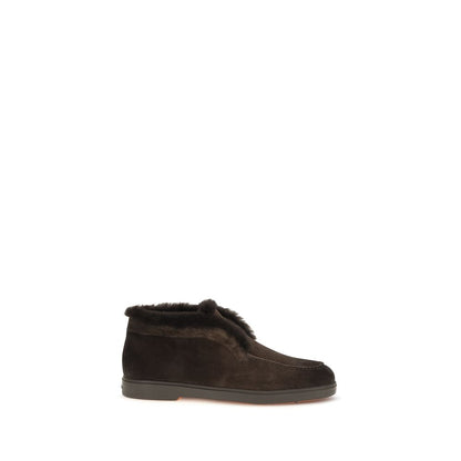 Brown Calf Leather Bos Taurus Ankle Boots