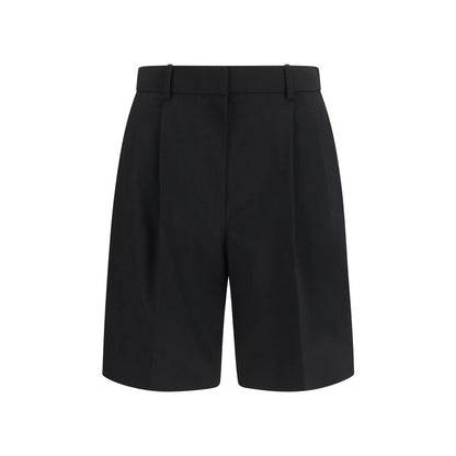Black Wool Oves Aries Bermuda Shorts