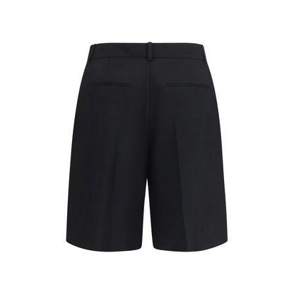 Black Wool Oves Aries Bermuda Shorts