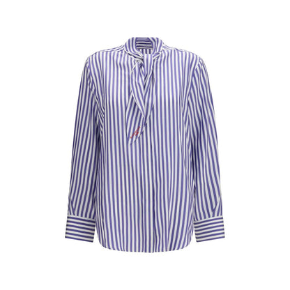 Blue Silk Blouse