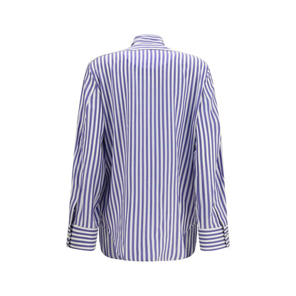 Blue Silk Blouse