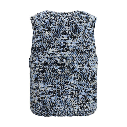 Multicolor Wool Oves Aries Sleeveles Sweater