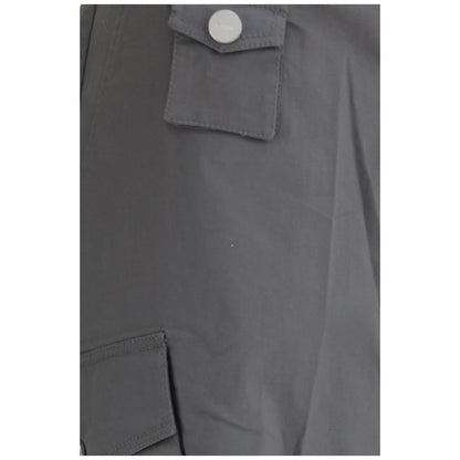 Gray Cotton Cargo Pants