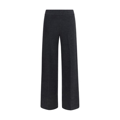 Gray Cotton Casual Pants