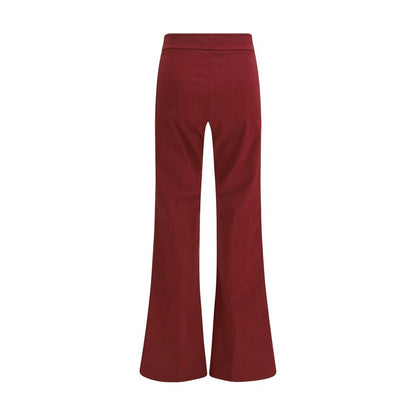 Bordeaux Viscose Casual Pants