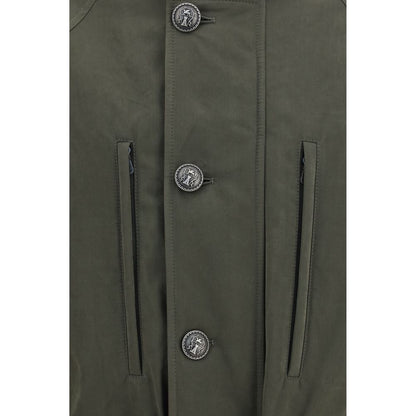 Bicolor Cotton Full-Length Jacket