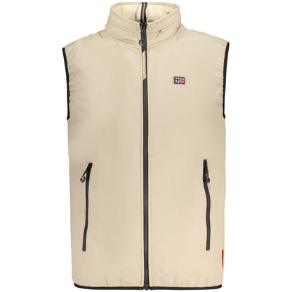 Brown Polyester Men's Vest