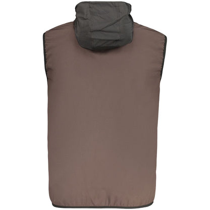 Brown Polyester Men's Vest