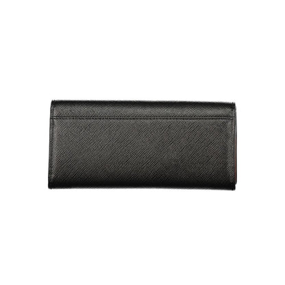 Black Polyurethane Womens Wallet