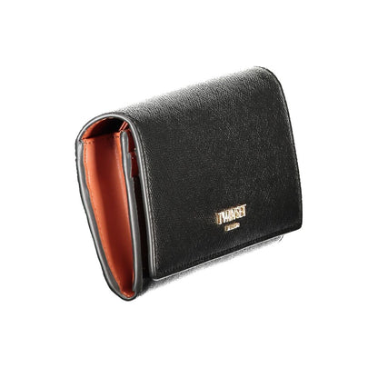 Black Polyurethane Womens Wallet