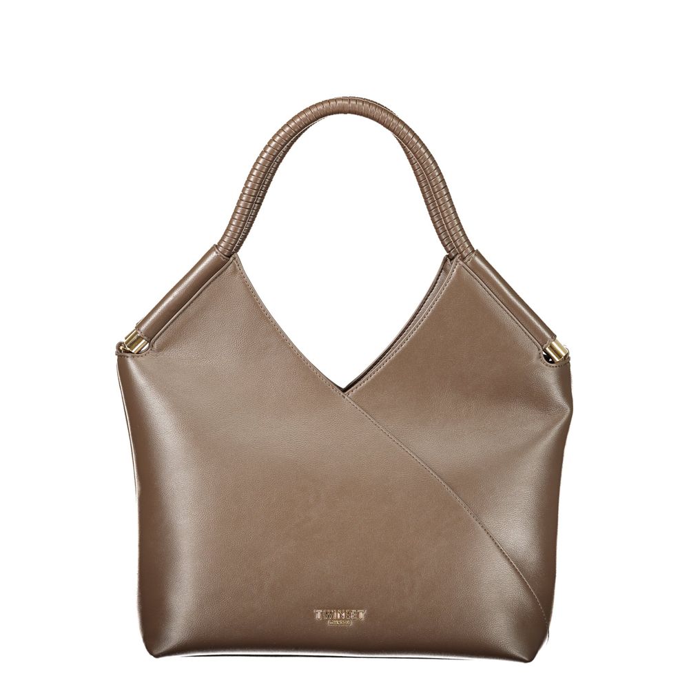 Brown Polyurethane Women's Bag