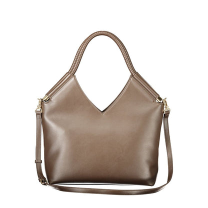 Brown Polyurethane Women's Bag
