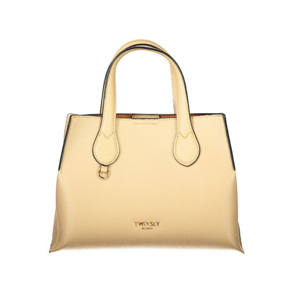 Beige Polyurethane Women's Bag