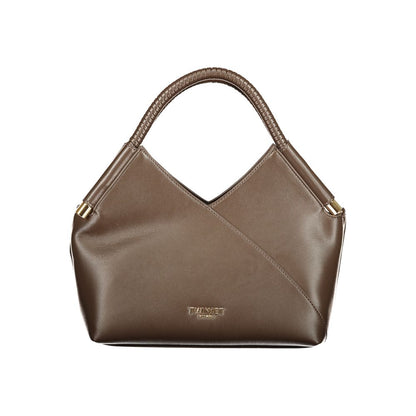 Brown Polyurethane Women's Bag