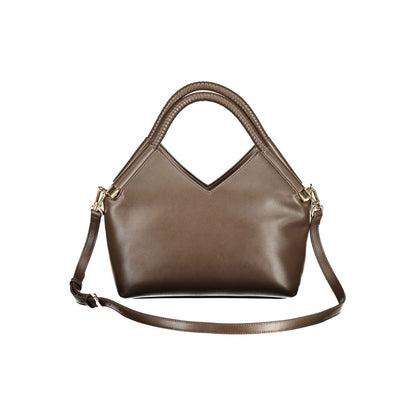 Brown Polyurethane Women's Bag