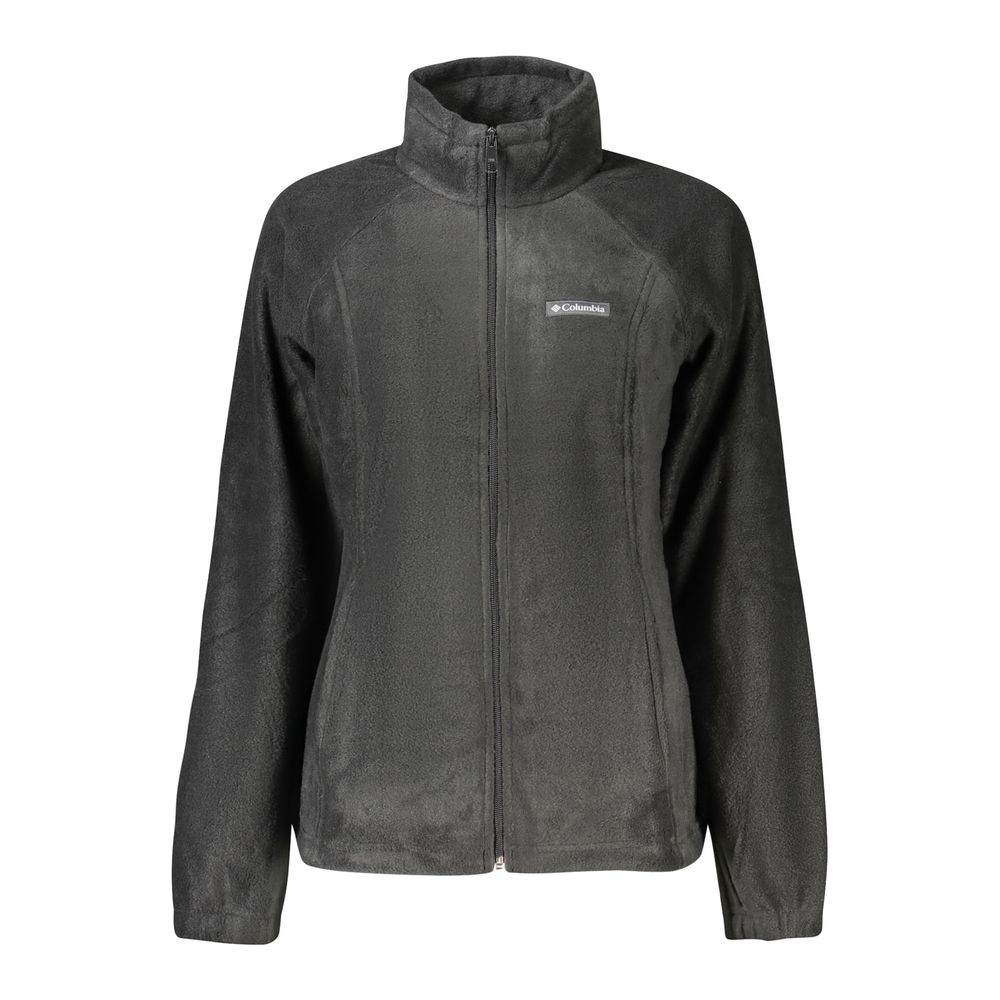 Black Polyester Women Sweatshirt