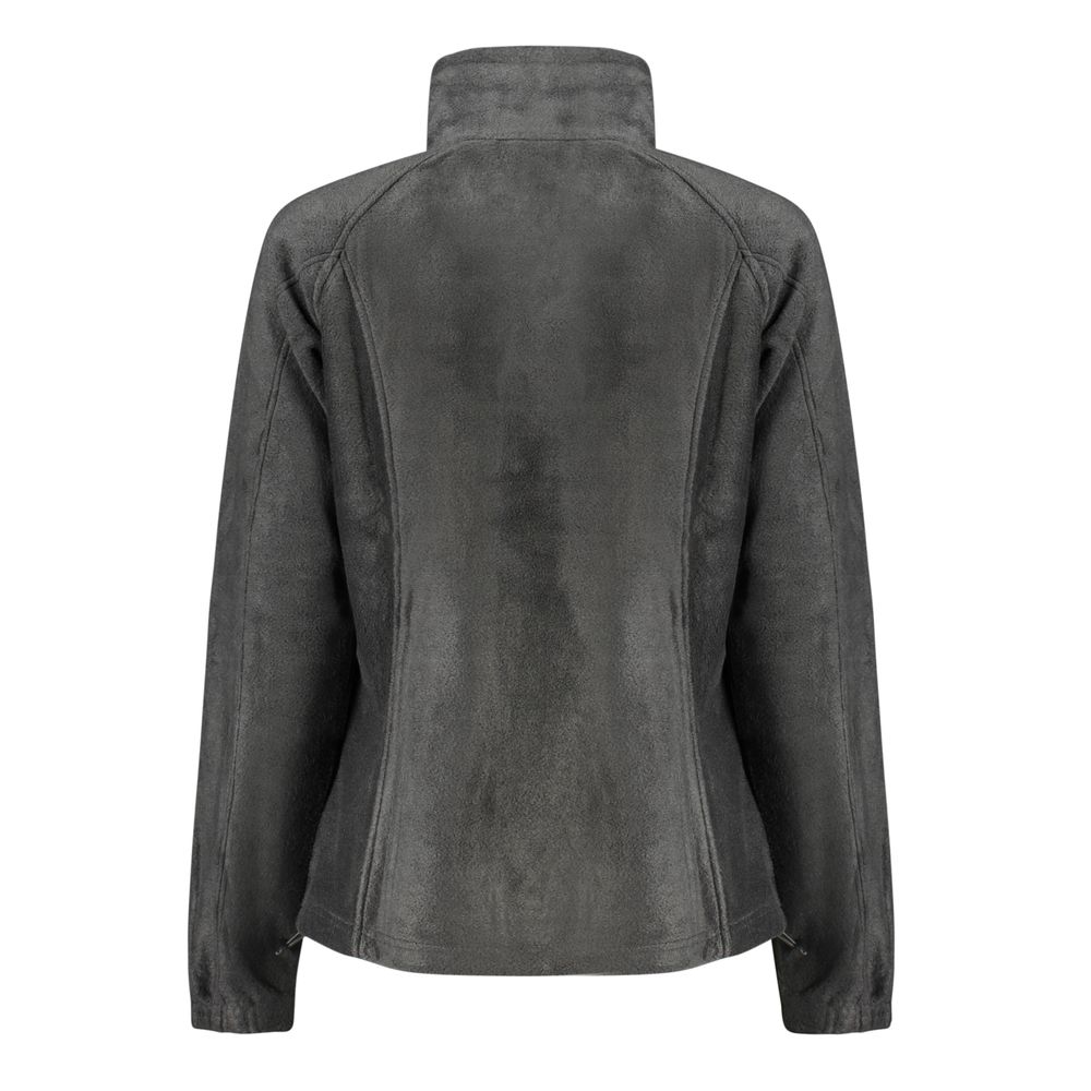 Black Polyester Women Sweatshirt